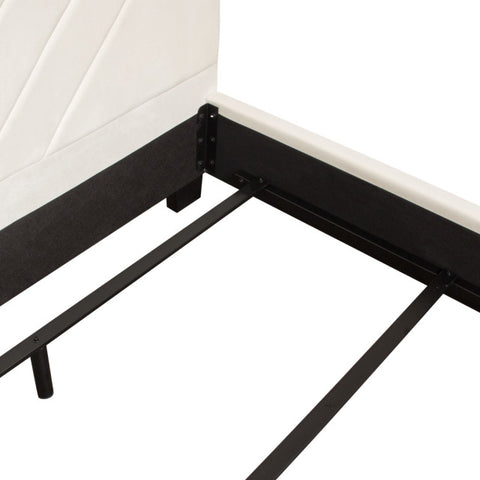 Vogue Queen Bed With 54" Headboard, Light Cream Velvet By Diamond Sofa