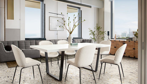 Session 2-Pack Dining Chair in Ivory Boucle By Diamond Sofa