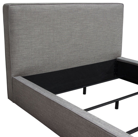 Cloud 43" Low Profile Queen Bed in Grey Fabric By Diamond Sofa