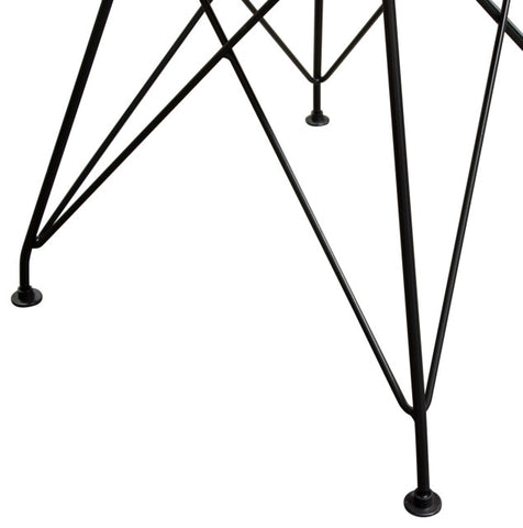 Theo Set of 4 Dining Chairs, Chocolate Leatherette With Black Metal Base By Diamond Sofa