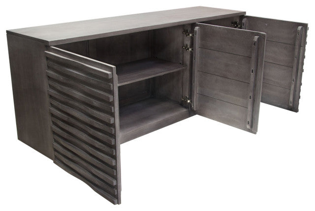 Bastille 3-Door Sideboard, Smoke Gray By Diamond Sofa