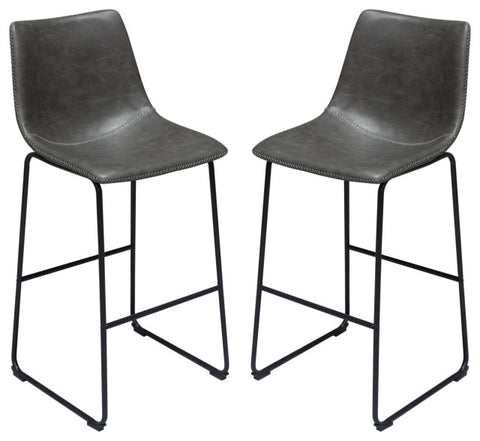 Theo Bar Height Chairs (Set of 2) - Gray By Diamond Sofa