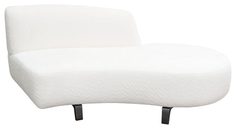 Vesper Curved Armless Right Chaise, White By Diamond Sofa