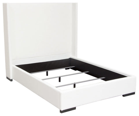 Seattle Queen Bed in White Linen By Diamond Sofa