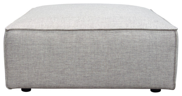 Vice Square Ottoman, Barley Fabric By Diamond Sofa