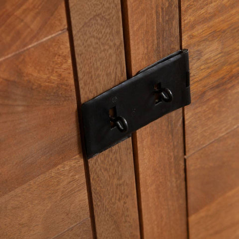 Oxford Solid Mango Wood 4-Door Sideboard in Oak Finish By Diamond Sofa