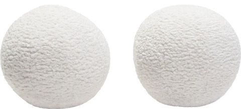 Round Accent Pillows (Set of 2) - White By Diamond Sofa