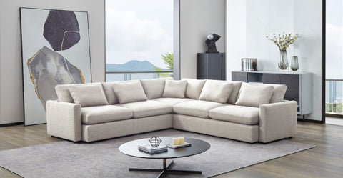Arcadia 3PC Corner Sectional - Cream By Diamond Sofa