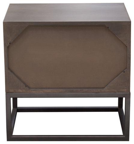 Spectrum 2-Drawer Accent Table, Smoke Gray Finish By Diamond Sofa