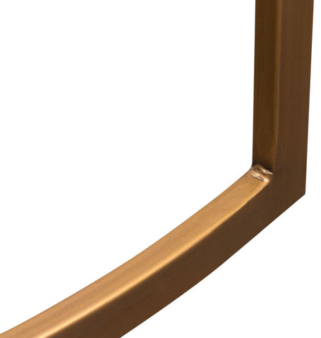 Lane 2PC Round Nesting Set in Brushed Gold Frame Clear Tempered Glass Tops By Diamond Sofa