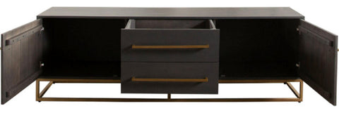 Encore Mango Wood 2-Door 2-Drawer Entertainment Cabinet By Diamond Sofa