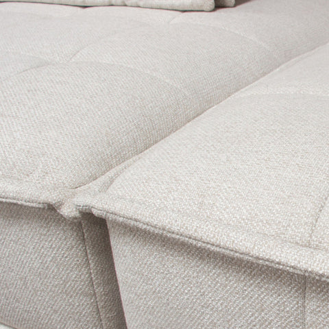 Platform 2-Piece Square Modular Lounger in Light Sand Fabric By Diamond Sofa