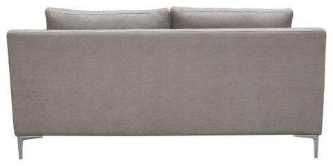 Seattle Loose Back Loveseat in Grey Polyester Fabric By Diamond Sofa
