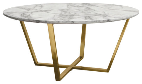 Vida 35" Round Cocktail Table By Diamond Sofa