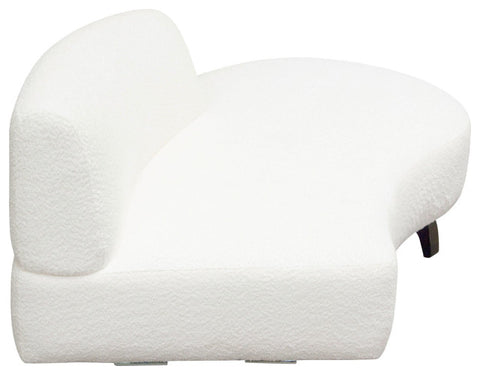 Vesper Curved Armless Right Chaise, White By Diamond Sofa