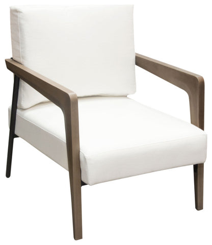 Blair Accent Chair in White Fabric By Diamond Sofa