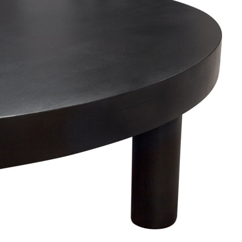 Rune 42" Round Cocktail Table in Black Finish By Diamond Sofa