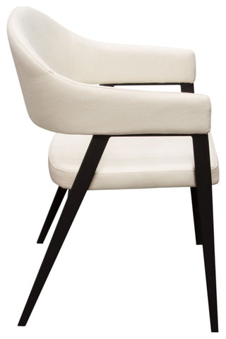 Adele Dining Accent Chairs, Set of 2, Cream Fabric, Metal Frame By Diamond Sofa