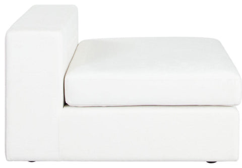 Muse Armless Chair in Mist White Performance Fabric By Diamond Sofa