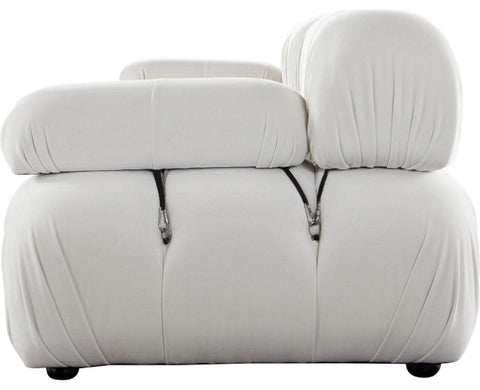 Paloma 3PC Modular 111" Sofa in Light Cream Velvet By Diamond Sofa