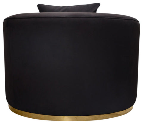 Raven Chair, Black Suede Velvet By Diamond Sofa