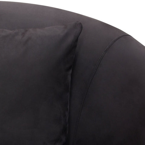Raven Chair, Black Suede Velvet By Diamond Sofa
