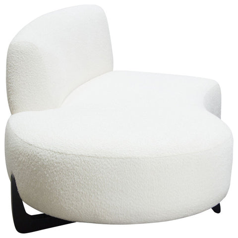 Vesper Curved Armless Left Chaise, White By Diamond Sofa