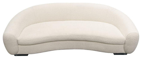 Pascal Sofa in Bone Boucle Textured Fabric w/ Contoured Arms & Back by By Diamond Sofa