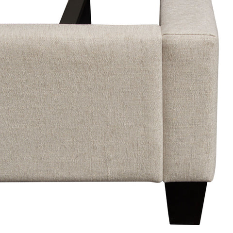 Devon Grid Tufted Queen Bed, Sand Fabric By Diamond Sofa