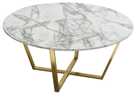 Vida 35" Round Cocktail Table By Diamond Sofa