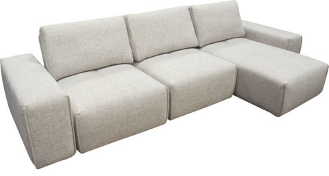 Jazz 3-Seater Chaise Sectional - Barley By Diamond Sofa