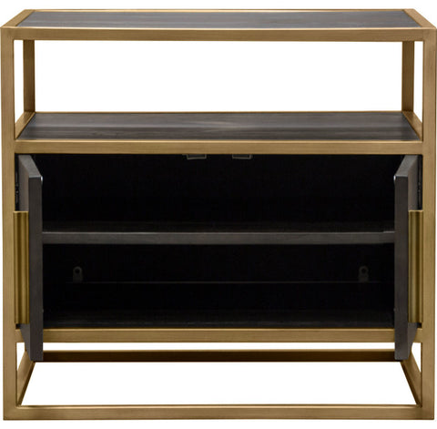 Empire End Table - Dark Brown, Gold By Diamond Sofa