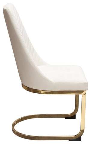 Vogue Set of (2) Dining Chairs in Cream Velvet By Diamond Sofa