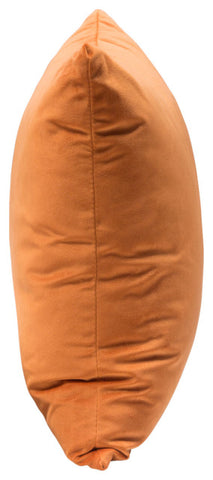 Set of (2) 16" Square Accent Pillows in Rust Orange Velvet By Diamond Sofa