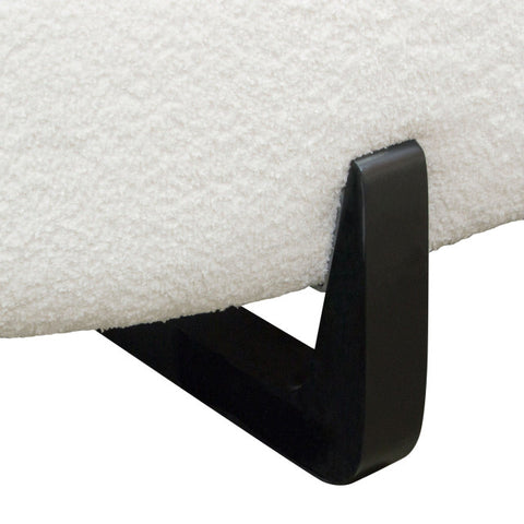 Vesper Curved Armless Right Chaise, White By Diamond Sofa