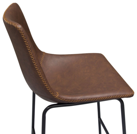 Theo 2 Bar Height Chairs, Chocolate By Diamond Sofa