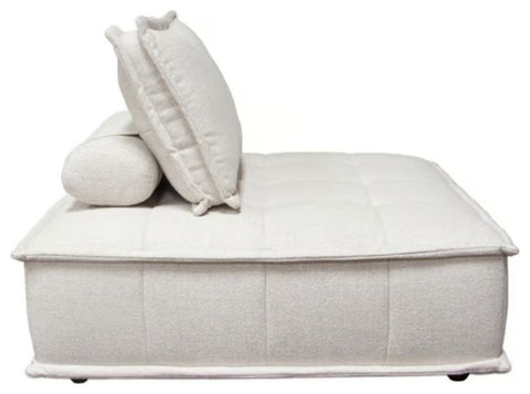 Platform 3-Piece Square Modular Lounger in Light Sand Fabric By Diamond Sofa