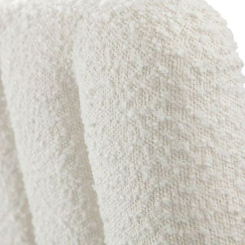 Brooke 54" Queen Bed in Ivory Boucle By Diamond Sofa