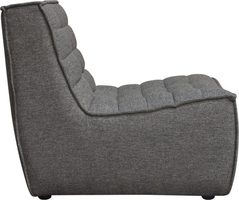 Marshall Scooped Seat Armless Chair - Gray By Diamond Sofa