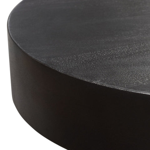 Rune 16" Round End Table in Black Finish By Diamond Sofa