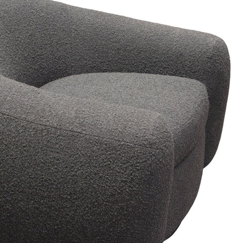 Pascal Swivel Chair With Boucle Textured Fabric, Charcoal By Diamond Sofa