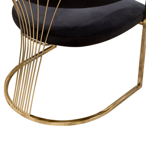 Solstice Dining Chair, Black Velvet By Diamond Sofa