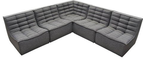 Marshall 5 Piece Corner Modular Sectional - Gray By Diamond Sofa