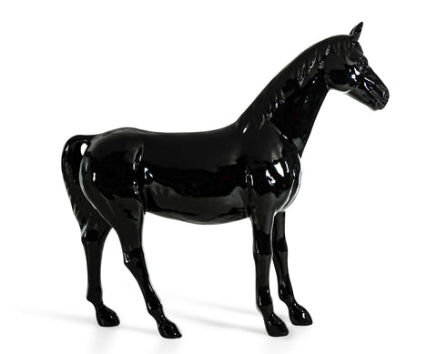 Modrest Black Full Size Horse Sculpture Model VGTHSV-001-BLK