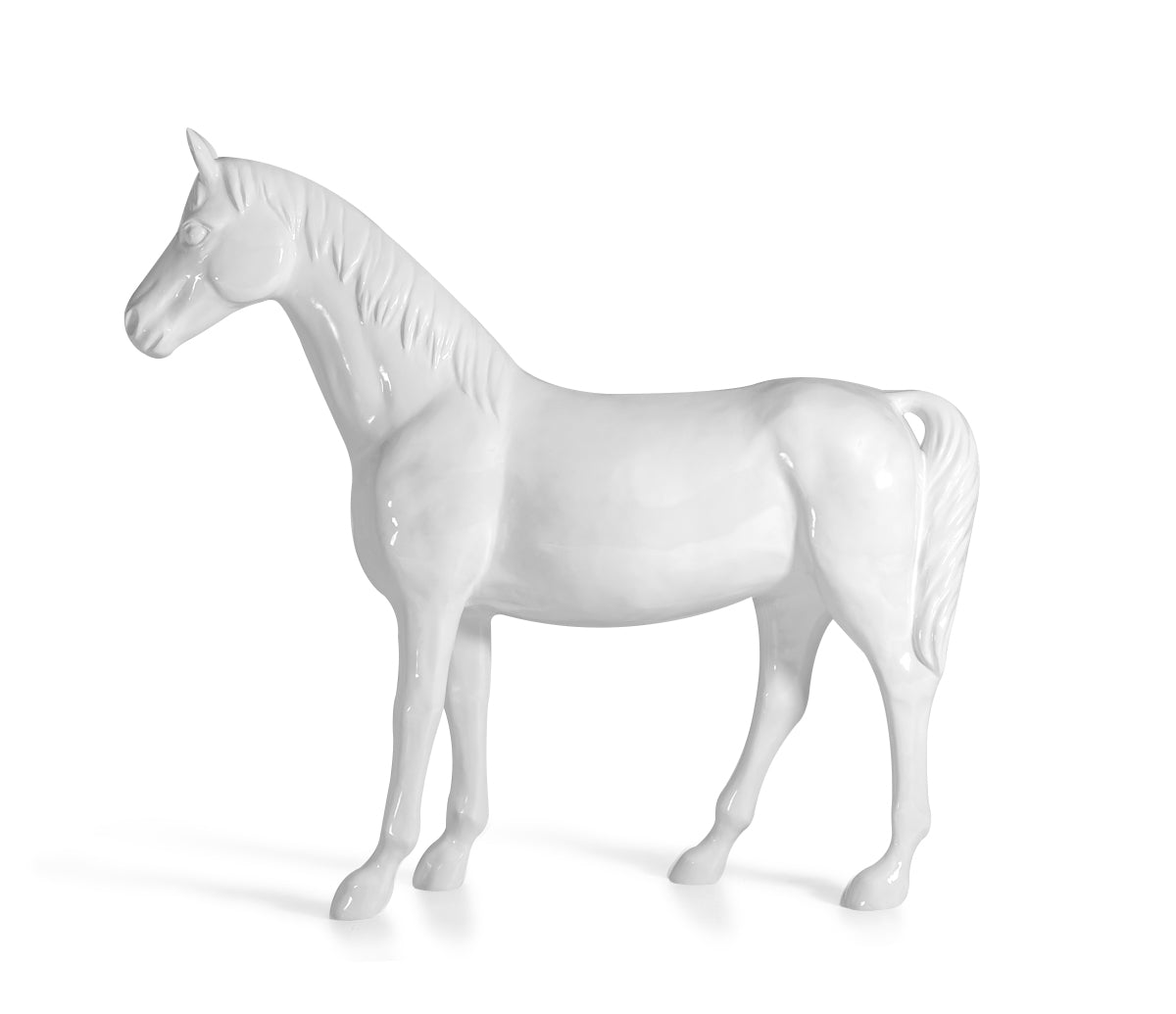 Modrest White Full Size Horse Sculpture Model VGTHSV-001-WHT