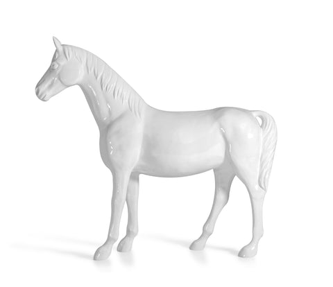 Modrest White Full Size Horse Sculpture Model VGTHSV-001-WHT