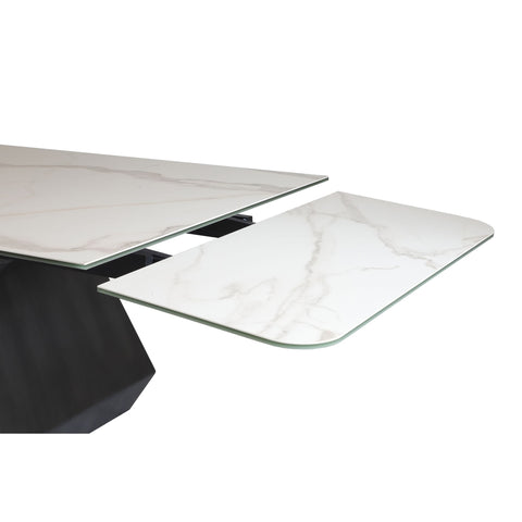 Modrest Howell Modern White Ceramic Extendable Dining Table Model VGYFDT8895-WHT-DT