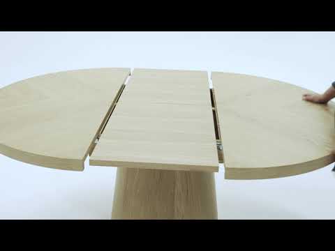 Modrest Cloud Modern Natural Oak Extendable Dining Table  Model VGME-CLOUD-DT