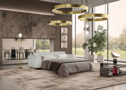 Lamod Italia Icon Modern Italian Grey Leather Sofa Bed Model VGCCICON-GREY-9