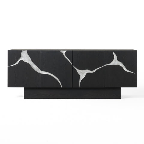 Modrest Impala Modern Matte Brown Ash & Silver Buffet Model VGVCG2322